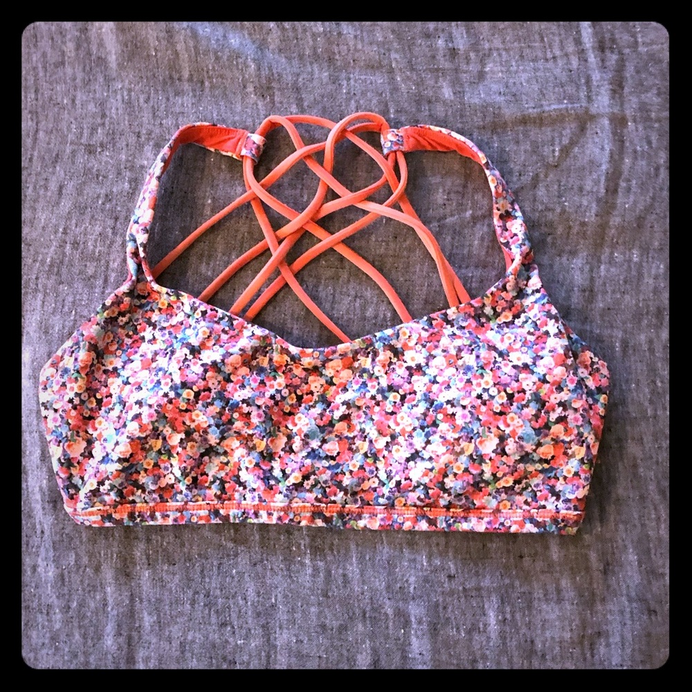 Lululemon Free To Be Wild Floral Sports Bra Size 6